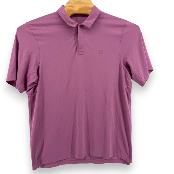 lululemon athletica Other - Lululemon Men Short Sleeve Polo Shirt Dusty Rose Textured Athletic Golf XL